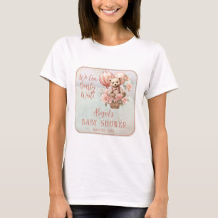 Nalle Balloons Girl Barly Wait Baby Shower T Shirt