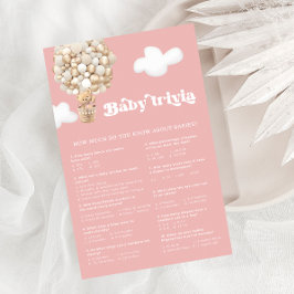 Nalle Balloths Baby Shower Trivia Game