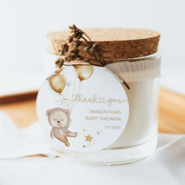 Nalle Ballows Stars Baby Shower Boho Gåvor Etiketter