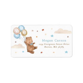 Nalle Barly Wait Baby Shower Decor Adress Adressetikett