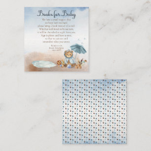Nalle Barly Wait Boy Bokar for Baby Shower Tilläggskort