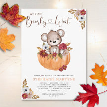 Nalle Barly Wait Fall Baby Shower