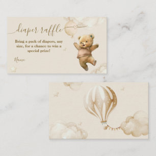 Nalle Barly Wait Luft Balloon Baby Shower Tilläggskort