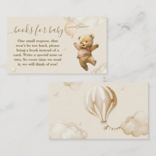 Nalle Barly Wait Luft Balloon Baby Shower Tilläggskort