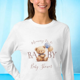 Nalle Barly Wait Mamma to be Baby Shower T Shirt