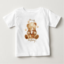 Nalle Beige Balloon Birthday T Shirt