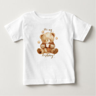 Nalle Beige Balloon Birthday T Shirt