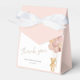 Nalle  Beige Balloons Baby Shower Presentaskar
