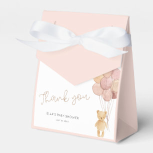 Nalle Beige Balloons Baby Shower Presentaskar
