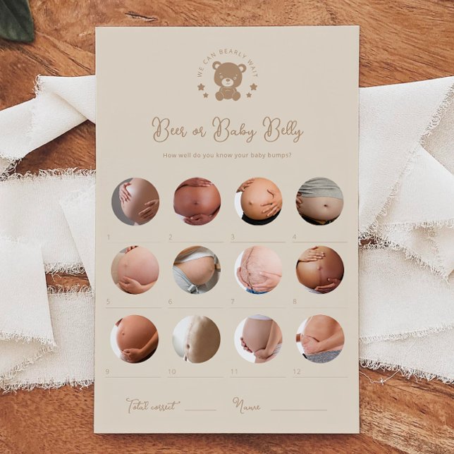 Nalle Belly Baby Shower Game eller Baby Belly Show (Skapare uppladdad)