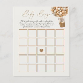 Nalle Bingo Baby Shower-spel