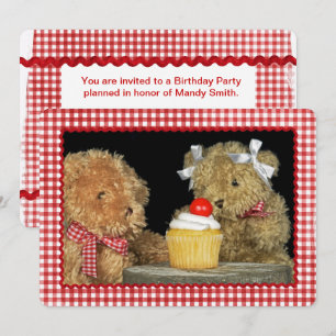 Nalle Birthday Inbjudan