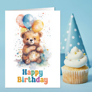 Nalle Birthday Kort