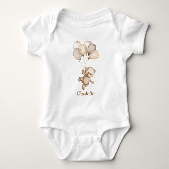Nalle Björnen Baby Bear Baby Bodykosten T Shirt (Framsida)