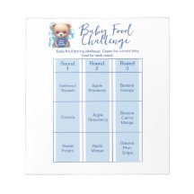 Nalle Blue Baby Shower Food Challenge Game