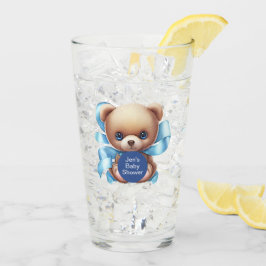 Nalle Blue Baby Shower Glaskopp