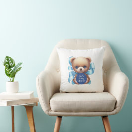 Nalle Blue Baby Shower Kudde