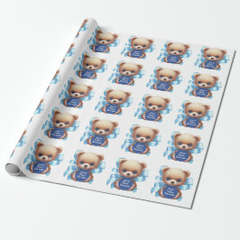 Nalle Blue Baby Shower Presentpapper