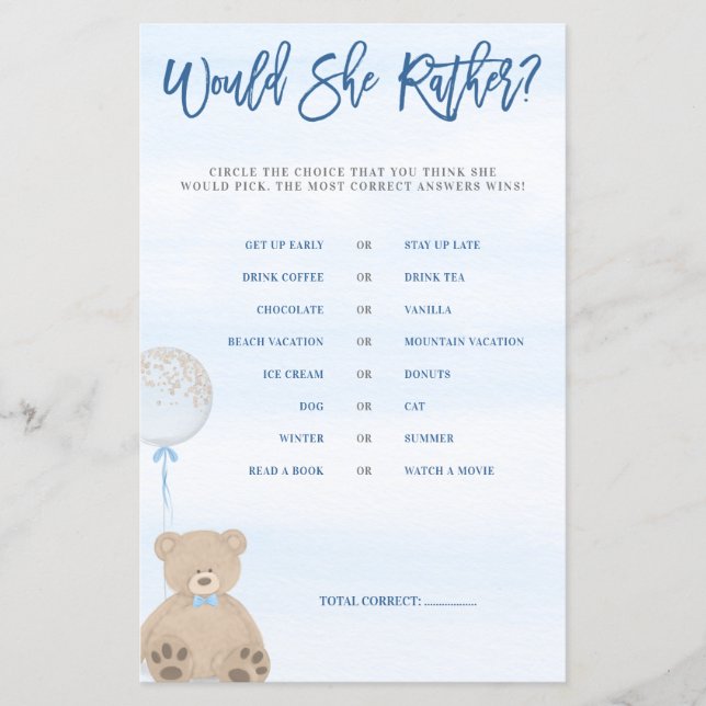 Nalle Blue Balloon skulle hon hellre spela (Framsida)
