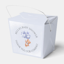 Nalle Blue Balloon Watercolor Boy Shower Presentaskar