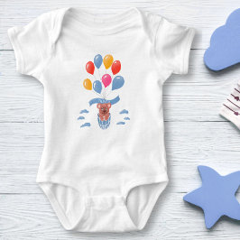 Nalle Blue Balloons Boy Namn T Shirt