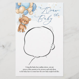 Nalle Blue Balloths Ritar Baby-spelet