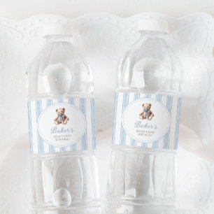 Nalle Blue Vattenflaskor Etikett