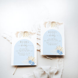 Nalle Boho Blue Boy Shower Bok-begäran Tilläggskort