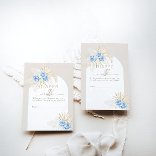 Nalle Boho Blue Boy Shower Raffle Tilläggskort