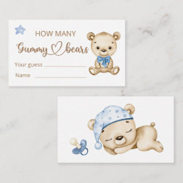 Nalle Boy Baby Bear Baby Shower Tilläggskort