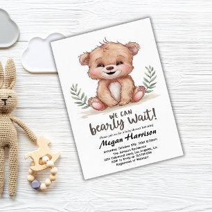 Nalle Boy Baby Shower Inbjudningar