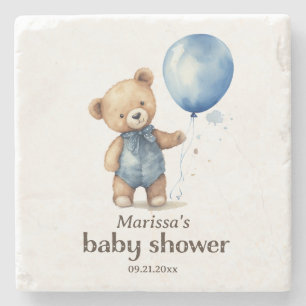 Nalle Boy Baby Shower Stenunderlägg