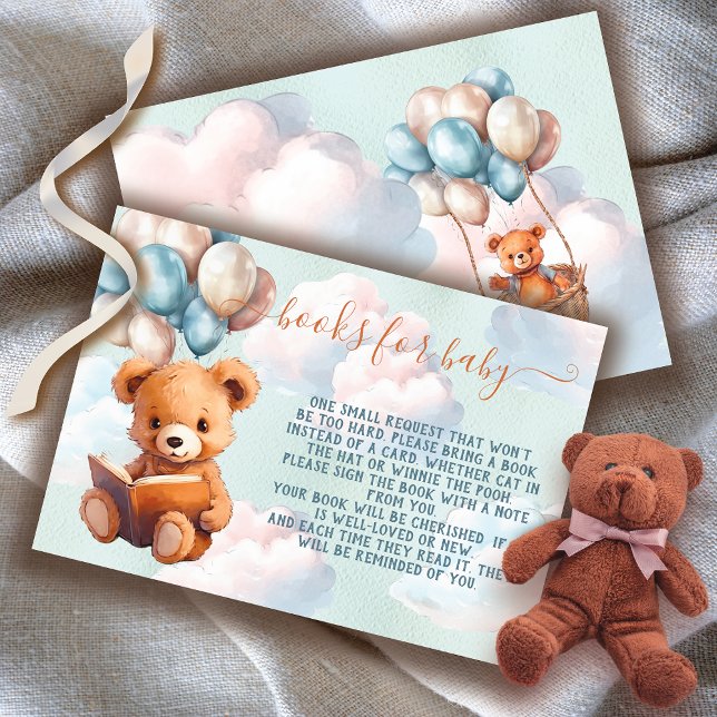 Nalle Boy Balloon Bokar för Baby-kort Inbjudningar (Matching Invitation, Diaper Raffle cards and other items that match!)