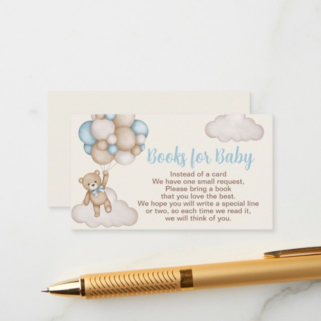 Nalle Boy Bokar för Baby Tilläggskort (Fram/Back In Situ)