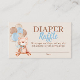 Nalle Boy Diaper Raffle-hölje Tilläggskort