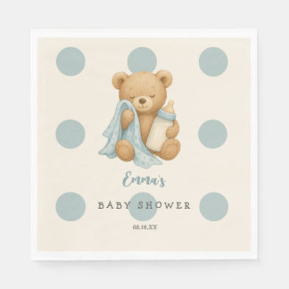 Nalle Boy Shower Napkins Pappersservett