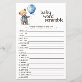 Nalle Boy Shower Ord Scramble Game