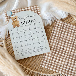 Nalle Boy Shower Soft Blue Bingo Card