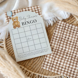 Nalle Boy Shower Soft Blue Bingo Card