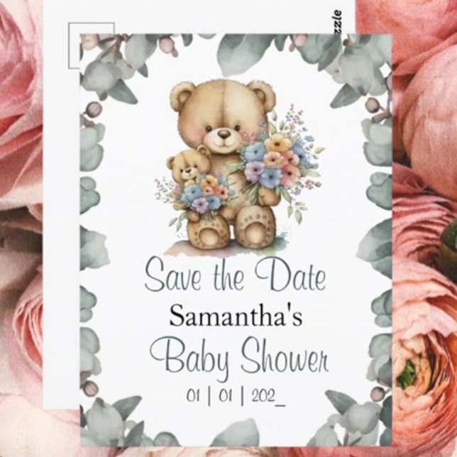 Nalle Boy Shower Tema (You're Invited to a Beary Cute Baby Shower!)
