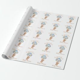 Nalle Boy Shower Wrapping Papper Presentpapper