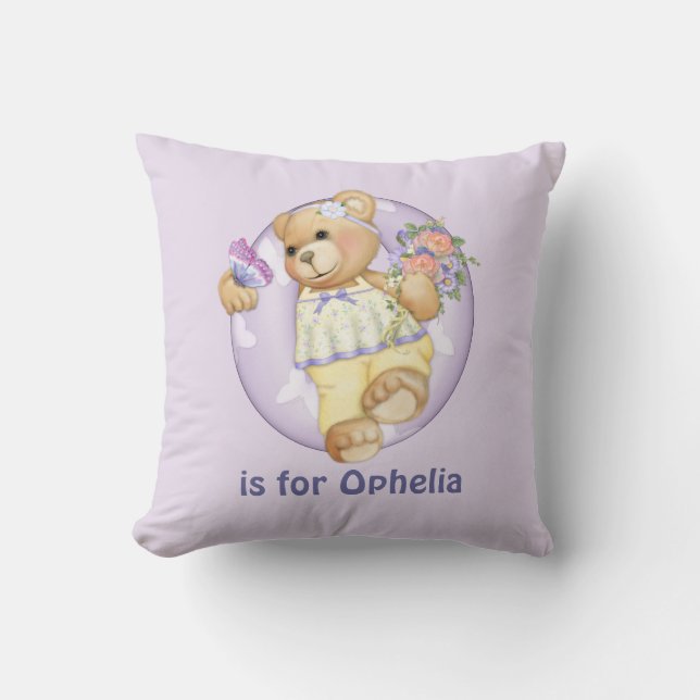 Nalle Brev 0 Monogram Pillow Kudde (Framsida)