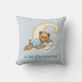 Nalle Brev C Monogram - Anpassa Kudde