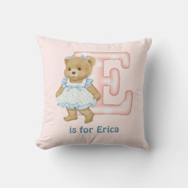 Nalle Brev E Monogram Pillow Kudde