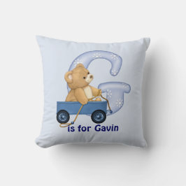 Nalle Brev G Monogram Pillow Kudde