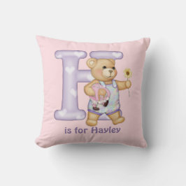 Nalle Brev H Monogram Pillow Kudde