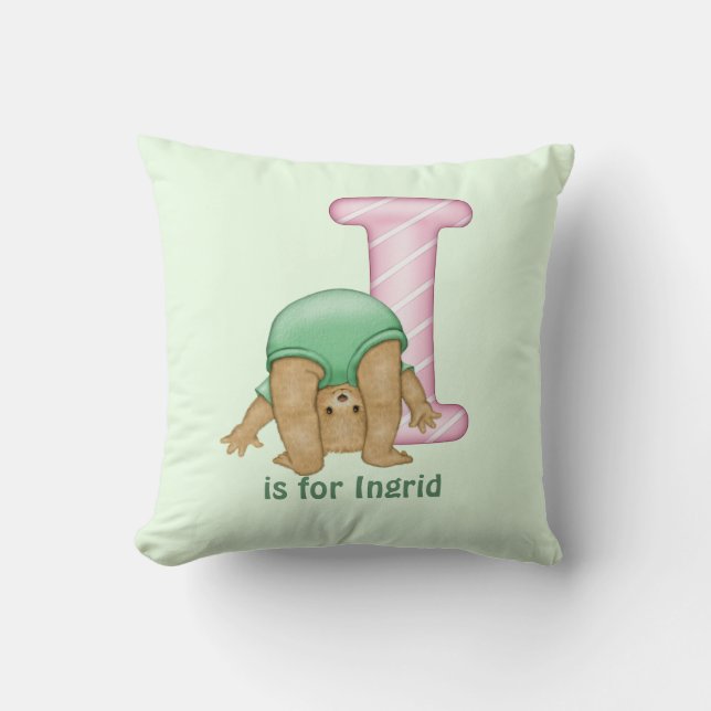 Nalle Brev I Monogram Pillow Kudde (Framsida)