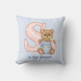 Nalle Brev S Monogram Pillow Kudde