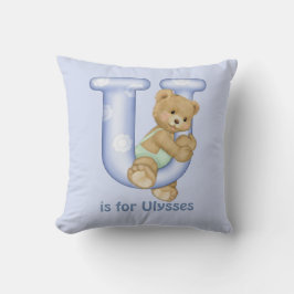 Nalle Brev U Monogram Pillow Kudde