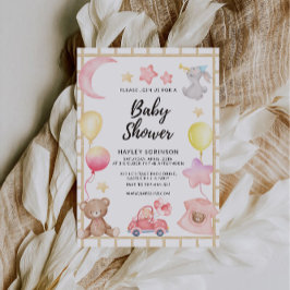 Nalle Bröllop Baby Shower Inbjudningar